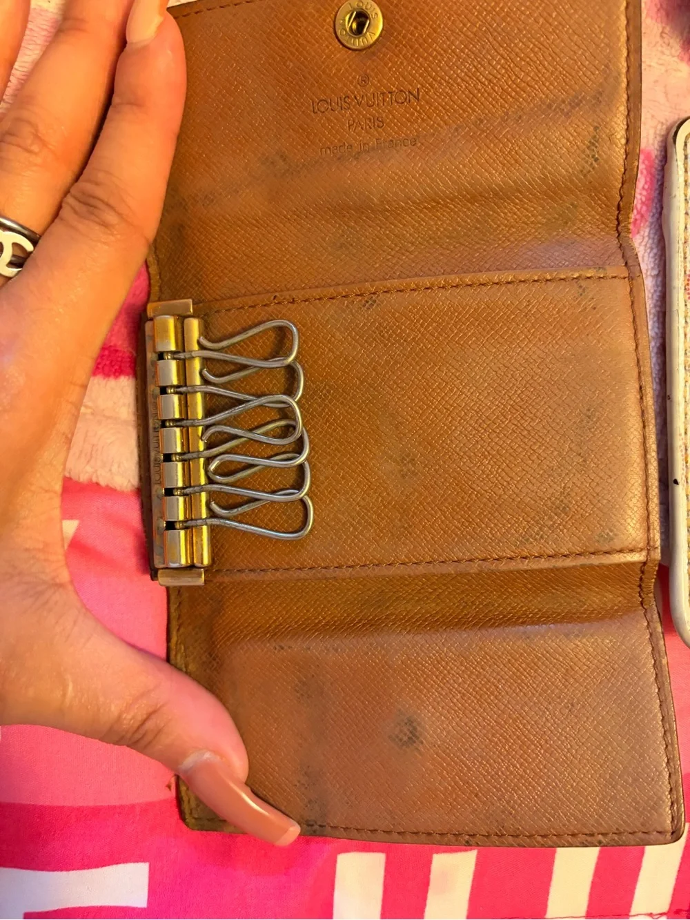 Louis Vuitton Monogram Card & Key Holder in Brown and Gold